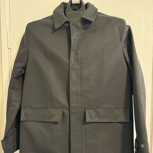 H&M Regular Fit Mens Blue Long Sleeve Trench Coat Size M